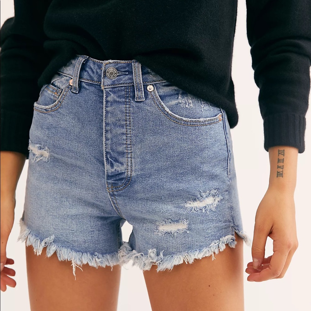 Free People Crvy vintage high rise shorts
